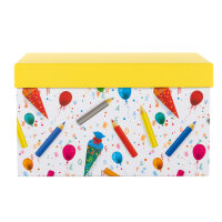 Geschenkbox - Stifte & Schultüte, gelb, 31 x 24 x 18 cm