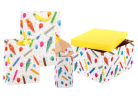 Geschenktasche - Stifte & Schultüte, 25 x 34,5 x 8,5 cm, 210g/m²