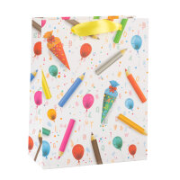 Geschenktasche - Stifte & Schultüte, 18 x 23 x 8...