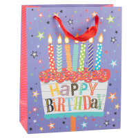 Geschenktasche - Geburtstag, Kerzen, 18 x 23 x 8 cm,...