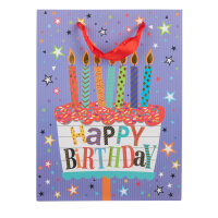 Geschenktasche - Geburtstag, Kerzen, 18 x 23 x 8 cm,...