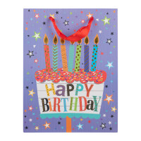 Geschenktasche - Geburtstag, Kerzen, 25 x 34,5 x 8,5 cm,...