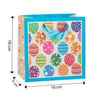 Geschenktasche - Geburtstag, Ballon, 16 x 16 x 9 cm, 210g/m²