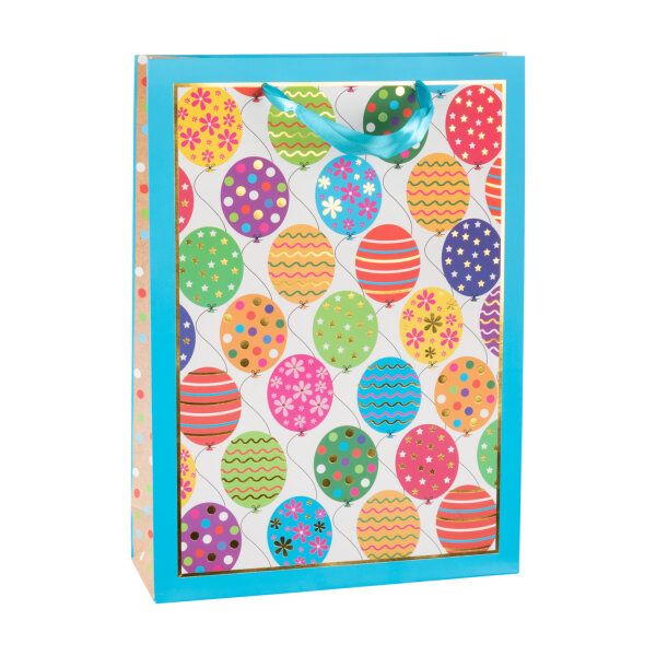 Geschenktasche - Geburtstag, Ballon, 25 x 34,5 x 8,5 cm, 210g/m²
