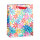 Geschenktasche - Blumen, Hologramm, 18 x 23 x 8 cm, 210g/m²