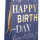 Flaschentasche - Happy Birthday, blau, 12,5 x 35 x 9 xcm, 210g/m², Heißprägung