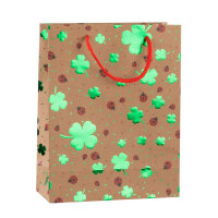 Geschenktasche - Kleeblatt & Marienkäfer,...