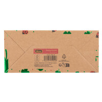 Geschenktasche - Kleeblatt & Marienkäfer, Kraftpapier, 18 x 23 x 8 cm, 140g/m², Heißprägung