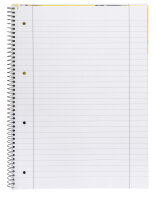 Bundle - Collegeblöcke, Lineatur 27, liniert, mit Doppelrand, 80 Blatt, 70g/m², DIN A4, 5 Stück