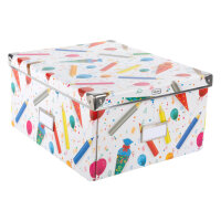 Aufbewahrungsbox Schule - faltbar, 35 x 28 x 27 cm