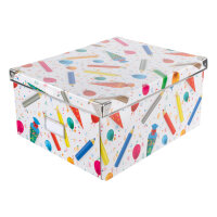 Aufbewahrungsbox Schule - faltbar, 35 x 28 x 27 cm