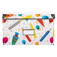 Aufbewahrungsbox Schule - faltbar, 35 x 28 x 27 cm