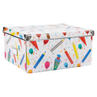 Aufbewahrungsbox Schule - faltbar, 35 x 28 x 27 cm