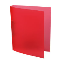 Ringbuch, DIN A4, 3,5 cm Rücken, transluzent, rot