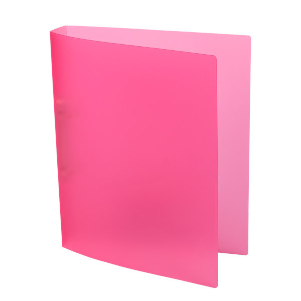 Ringbuch, DIN A4, 3,5 cm Rücken, transluzent, pink
