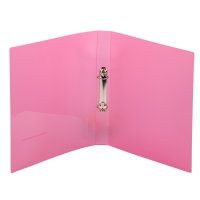 Ringbuch, DIN A4, 3,5 cm R&uuml;cken, transluzent, pink