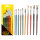 Idena Set Deckfarbkasten 24 Farben und Deckweiß & Schulmalpinsel 10 Größen 10 Stück