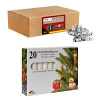 Set Baumkerzenhalter mit Clip, silber, 20 Stück...