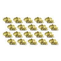 Set Baumkerzenhalter mit Clip - gold, 20 Stück & Baumkerzen rot, 13 x 100 mm, 20 Stück