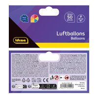 Luftballons - mehrfarbig, Ø 25 cm, 50 Stück