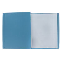 Zeugnismappe mit 12 Klarsichthüllen - 100µ, pastell blau, DIN A4