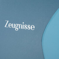 Zeugnismappe mit 12 Klarsichthüllen - 100µ, pastell blau, DIN A4