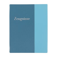 Zeugnismappe Ringbuch mit 10 Klarsichthüllen - 100µ, pastell blau, DIN A4
