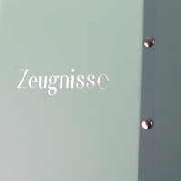 Zeugnismappe Sichtbuch mit 12 Klarsichthüllen - 100µ, pastell petrol, DIN A4