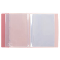 Zeugnismappe Sichtbuch mit 12 Klarsichthüllen - 100µ, pastell rosa, DIN A4