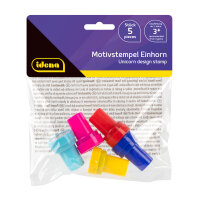 Motivstempel Einhorn, 5 Stück