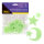 Wandsticker Mond und Sterne, Glow In The Dark, 24 Stück