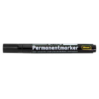 Permanentmarker - schwarz/rot/blau, 1 - 3 mm, 4 Stück, Rundspitze, 3 Farben