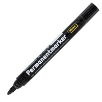 Permanentmarker - schwarz/rot/blau, 1 - 3 mm, 4 Stück, Rundspitze, 3 Farben