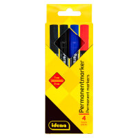 Permanentmarker - schwarz/rot/blau, 1 - 3 mm, 4...