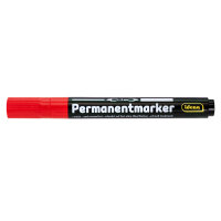 Permanentmarker - schwarz/rot/blau, 1 - 3 mm, 4 Stück, Rundspitze, 3 Farben