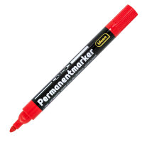 Permanentmarker - schwarz/rot/blau, 1 - 3 mm, 4 Stück, Rundspitze, 3 Farben