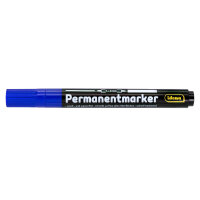 Permanentmarker - schwarz/rot/blau, 1 - 3 mm, 4 Stück, Rundspitze, 3 Farben