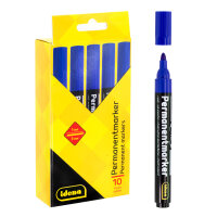 Permanentmarker - blau, 1 - 3 mm, 10 Stück, Rundspitze