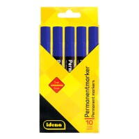 Permanentmarker - blau, 1 - 3 mm, 10 Stück, Rundspitze