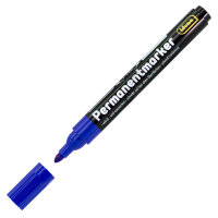 Permanentmarker - blau, 1 - 3 mm, 10 Stück, Rundspitze