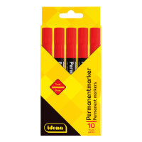 Permanentmarker -  rot, 1 - 3 mm, 10 Stück, Rundspitze