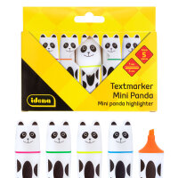 Textmarker - Panda, neon, 1 - 5 mm, 5 Stück, 5 Farben