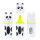Textmarker - Panda, neon, 1 - 5 mm, 5 Stück, 5 Farben