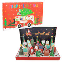 Adventskalender Weihnachtsdorf - 54 x 34 x 5 cm
