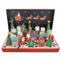 Adventskalender Weihnachtsdorf - 54 x 34 x 5 cm
