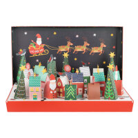 Adventskalender Weihnachtsdorf - 54 x 34 x 5 cm