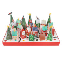 Adventskalender Weihnachtsdorf - 54 x 34 x 5 cm