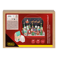 Adventskalender Weihnachtsdorf - 54 x 34 x 5 cm