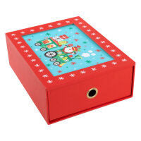 Geschenkbox - Zauberbox, wechselnde Weihnachtsmotive, 26 x 20 x 9 cm