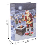 Geschenkbox - Buchbox Santa 23 x 16 x 5 cm
